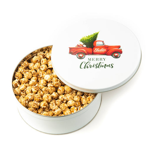 Jackie's - Caramel Popcorn Holiday Candy Christmas Gift Tin (EXP 3/31/24)