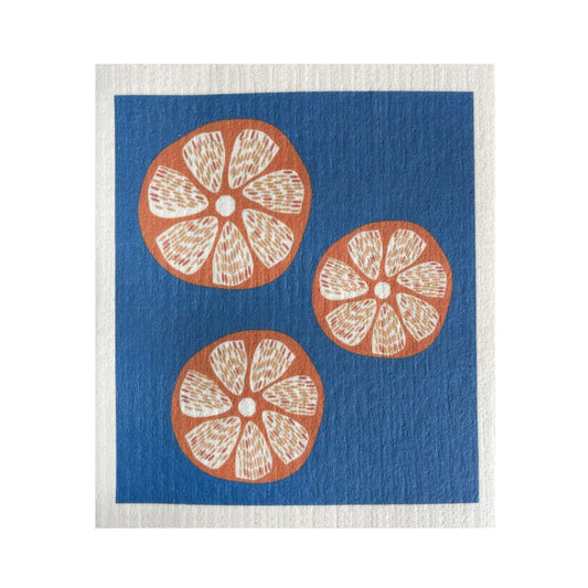 Ink and Fiber Designs - Oranges Swedish Sponge Cloth - Home 