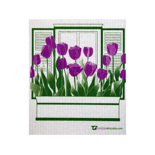 SWEDEdishcloths - Swedish Dishcloth Purple Tulips