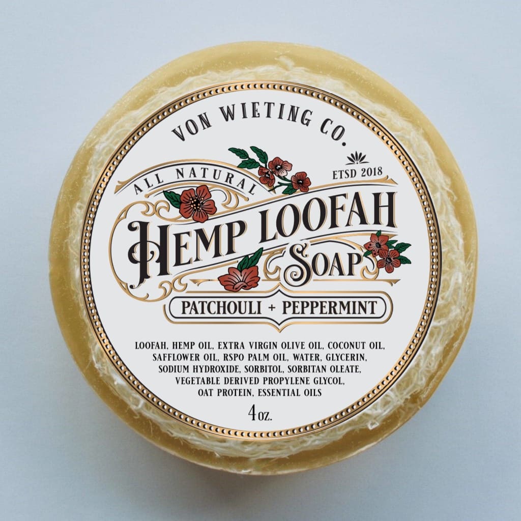 Von Wieting Co. - Patchouli Peppermint Loofah Soap - Bath &