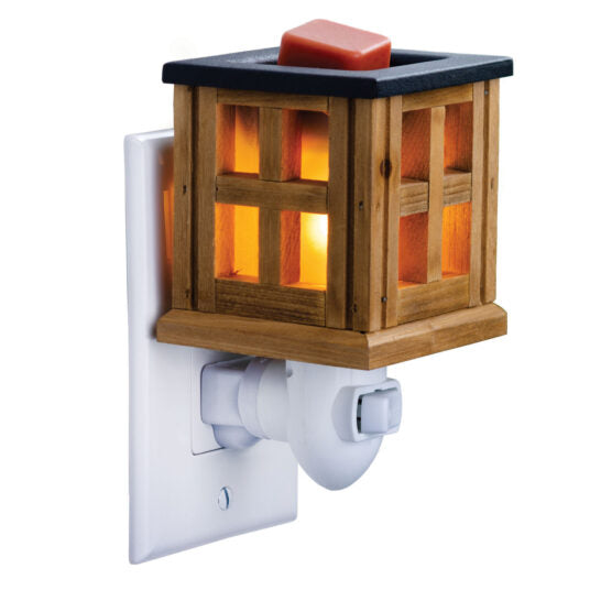 Candle Warmers - Wood Lantern Pluggable Fragrance Warmer