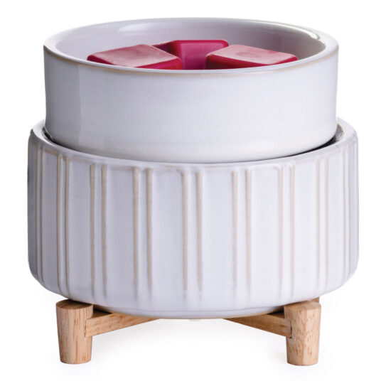 Candle Warmers - Ceramic & Wood 2-in-1 Classic Fragrance Warmer