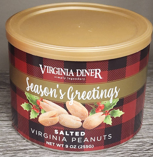Virginia Diner - Cacahuètes de Virginie salées Season Greetings - 9oz