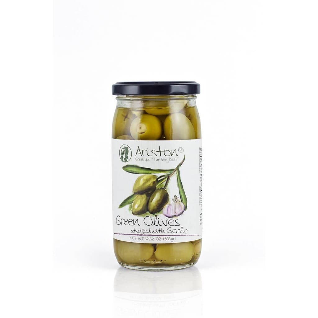 Ariston Specialties - Green Olives Stuffed Garlic - Home & 