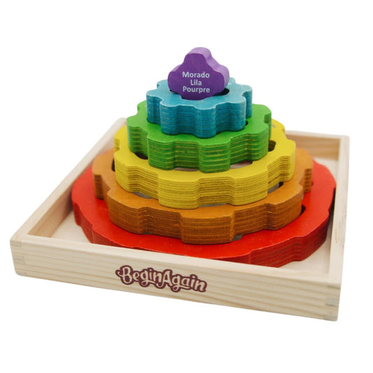 BeginAgain - Gear Stacker - Multilingual Stacking Puzzle -