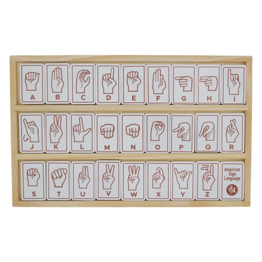 BeginAgain - Sign Language Alphabet Tiles - Home & Garden