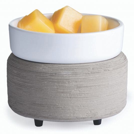 Candle Warmers - Grey Texture 2-in-1 Fragrance Warmer
