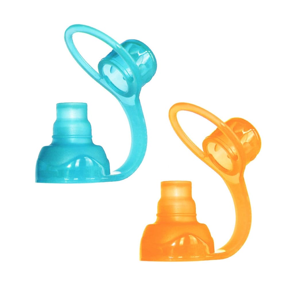 ChooMee - SoftSip Food Pouch Top - 2 CT | Orange & Aqua - 