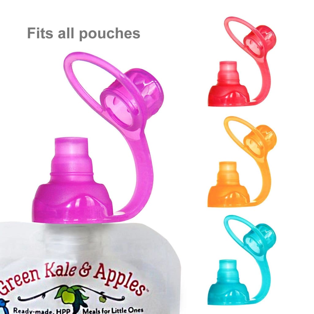 ChooMee - SoftSip Food Pouch Top - 4 CT | Solid Colors - 
