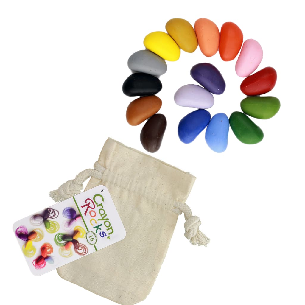 Crayon Rocks - 16 Colors in a Muslin Bag - Home & Garden