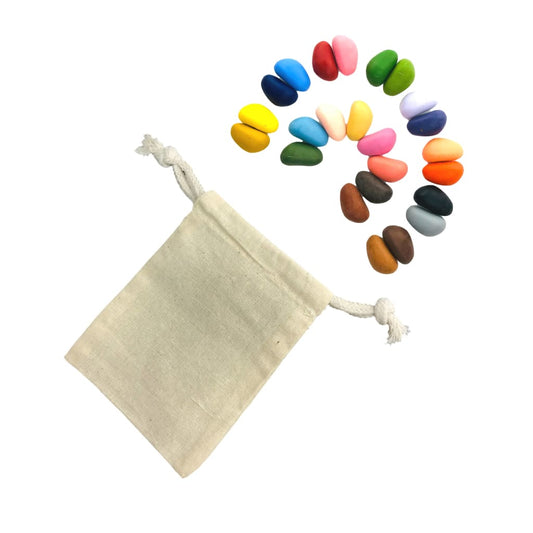 Crayon Rocks - 24 Colors in a Muslin Bag - Home & Garden