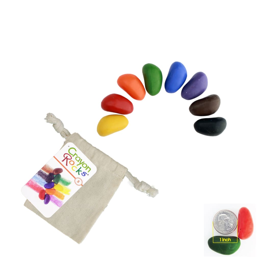 Crayon Rocks - 8 Colors in a Muslin Bag - Home & Garden