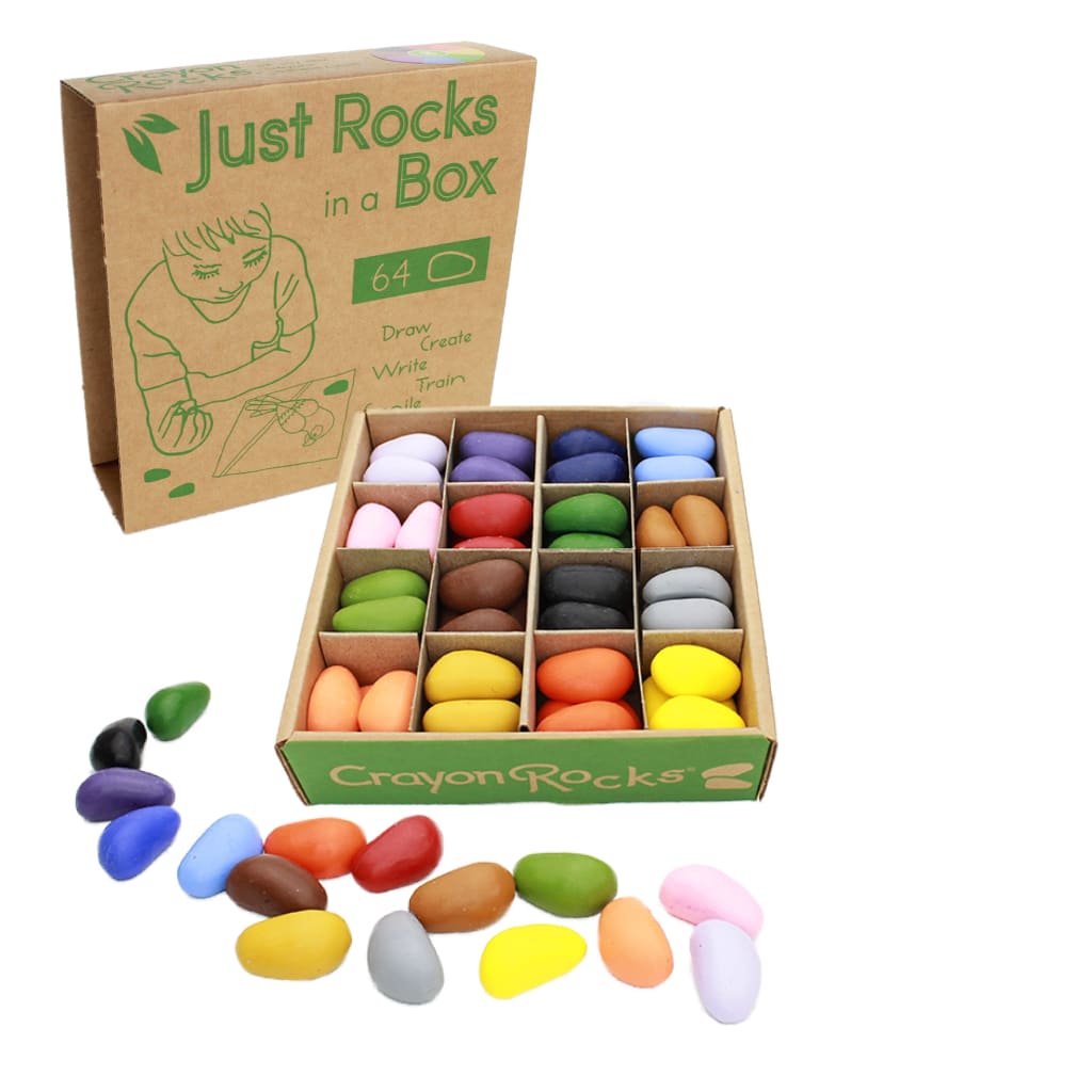 Crayon Rocks - Just Rocks in a Box - 16 Colors / 64 Crayons