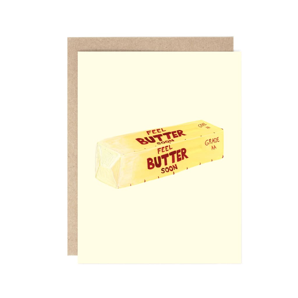 Drawn Goods - Feel Butter Card Get Well - Greeting & Note