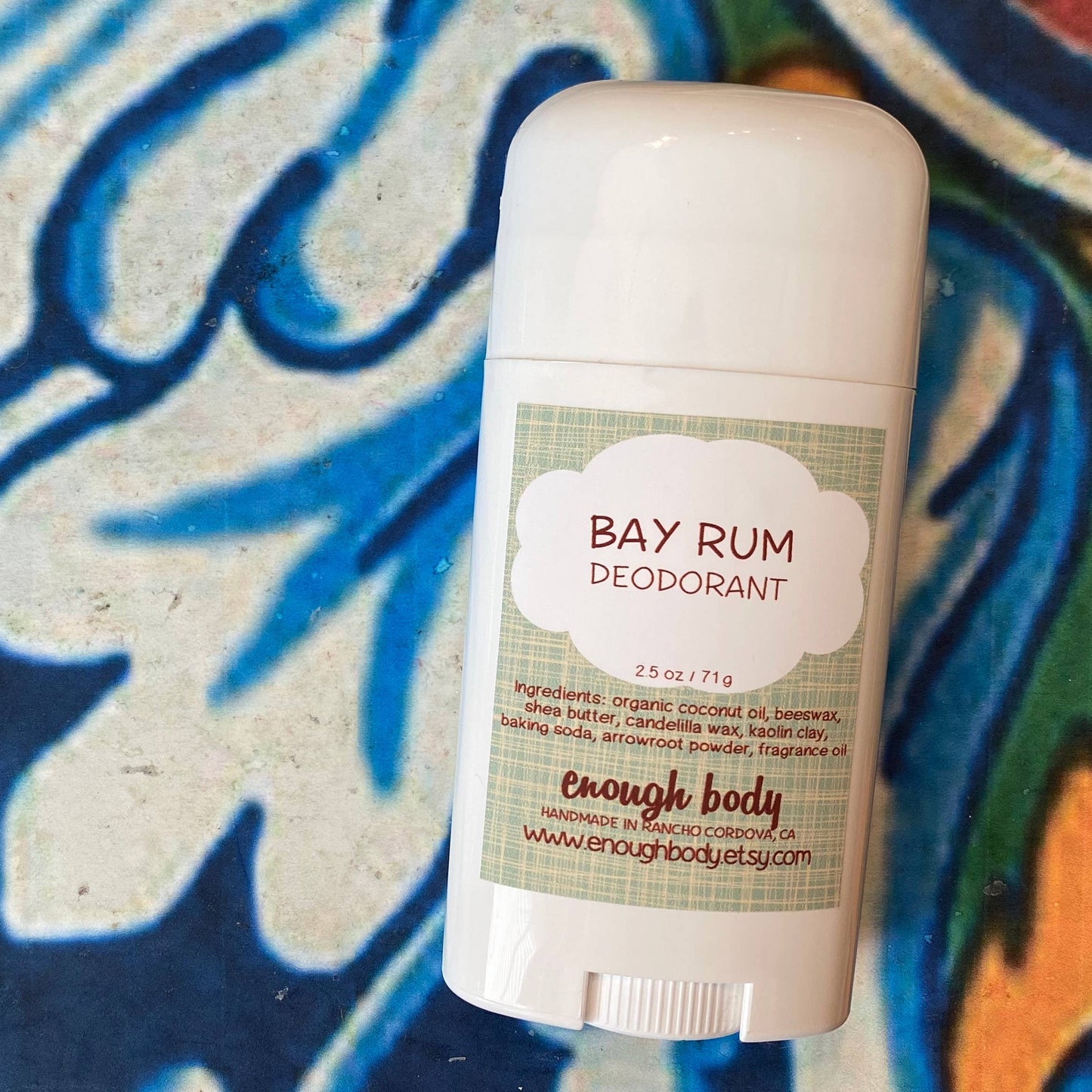 Enough Body - Desodorante en barra natural Bay Rum