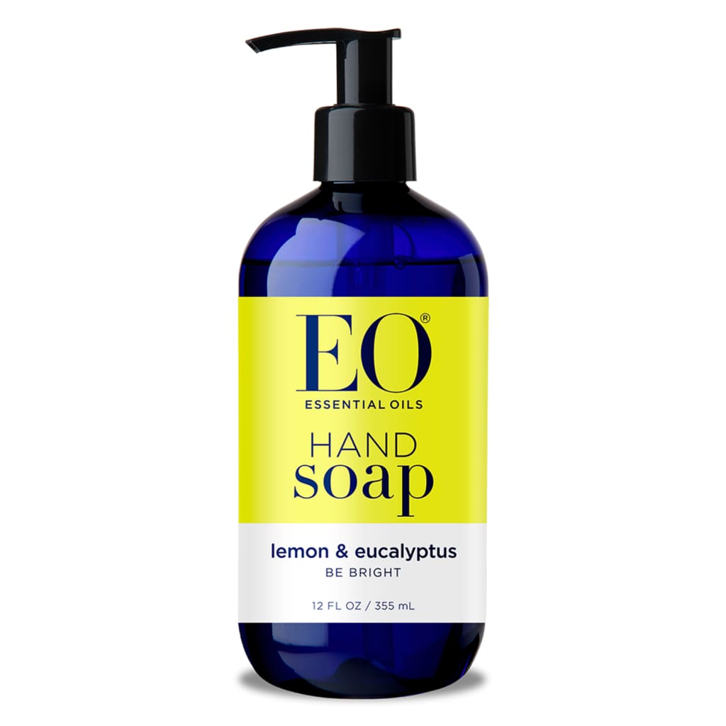 EO Products - Lemon & Eucalyptus Hand Soap (12 oz) - Bath & 