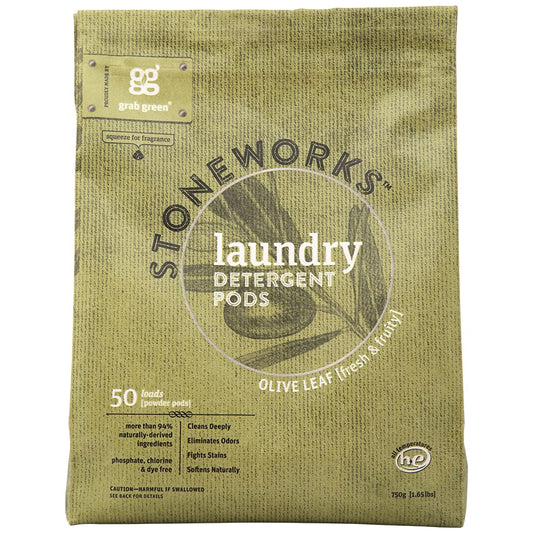 Grab Green - Stoneworks Laundry Pods Olive Leaf 50 loads -