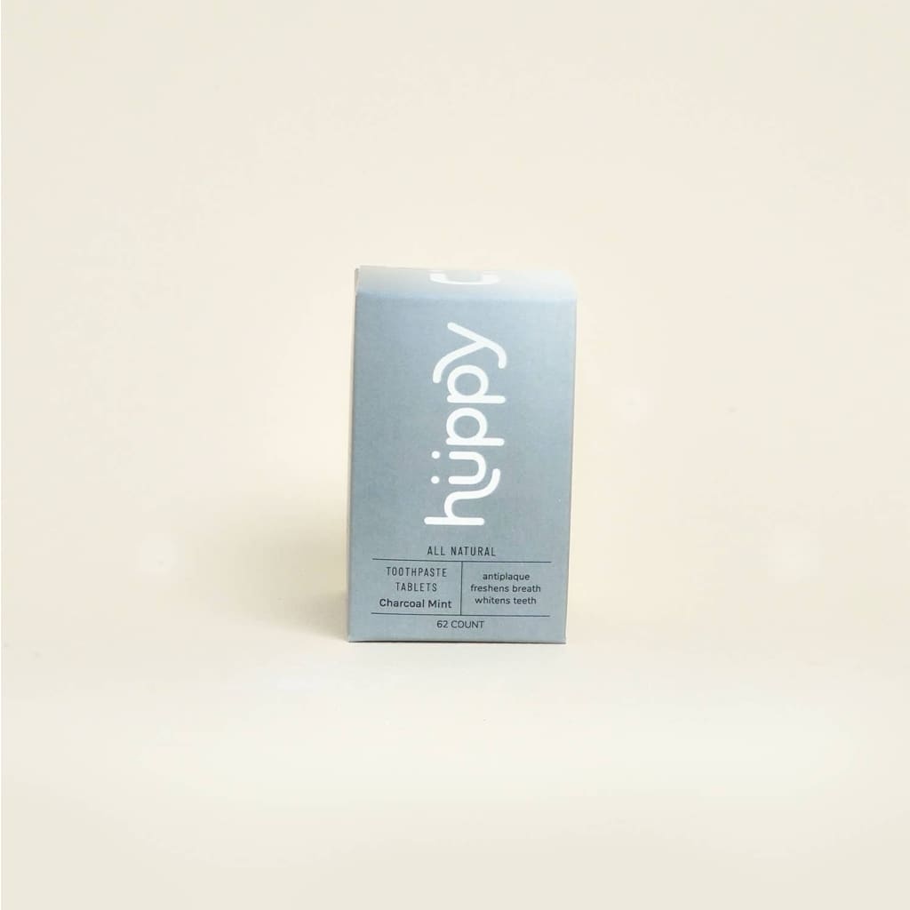Huppy - Toothpaste Tablets - Charcoal Mint- 62 Tabs - Bath &