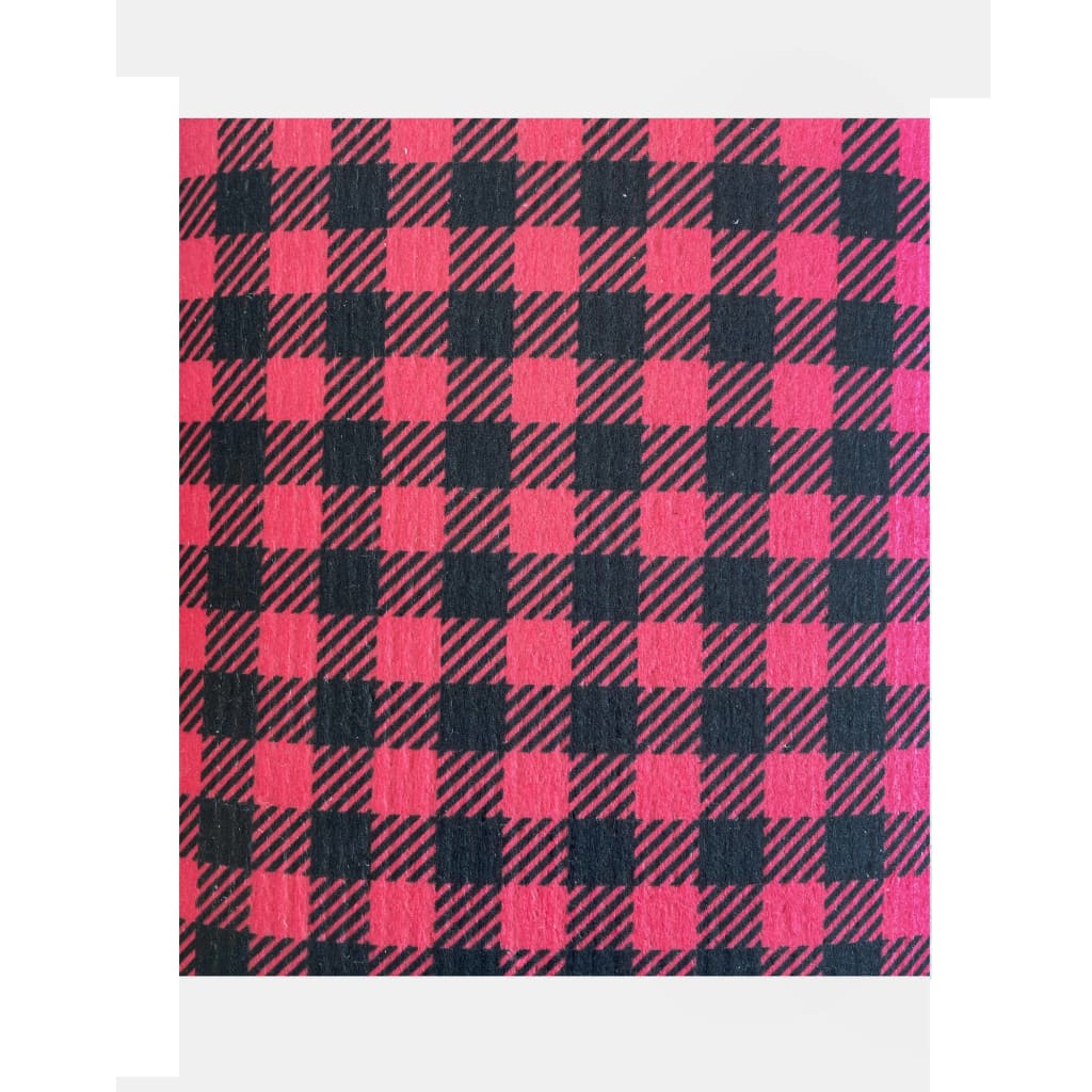 Ink and Fiber Designs - Buffalo Plaid Holiday Red and Black 