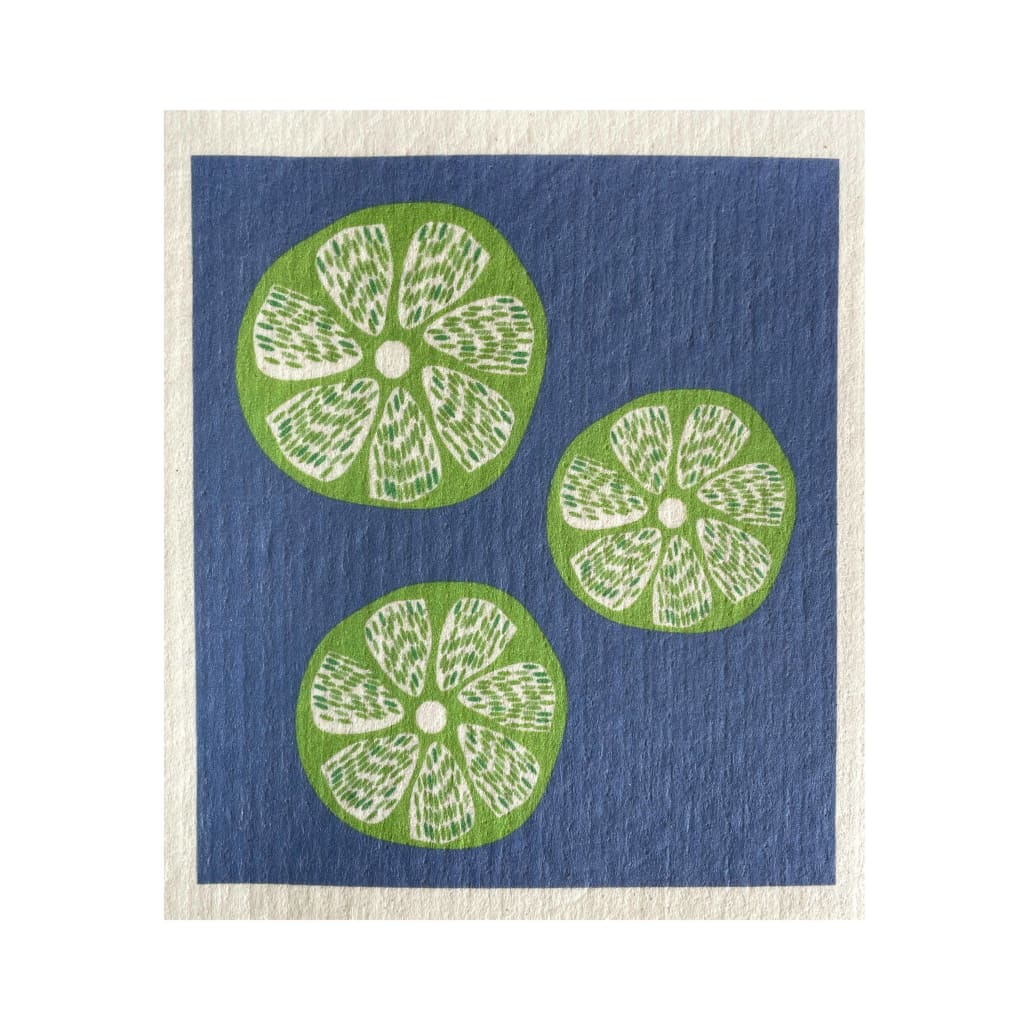 Ink and Fiber Designs - Limes Swedish Sponge Cloth - Home & 