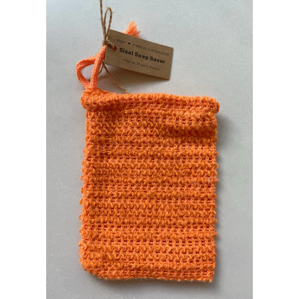 Ink and Fiber Designs - Sisal Soap Saver Bag Colors - Orange