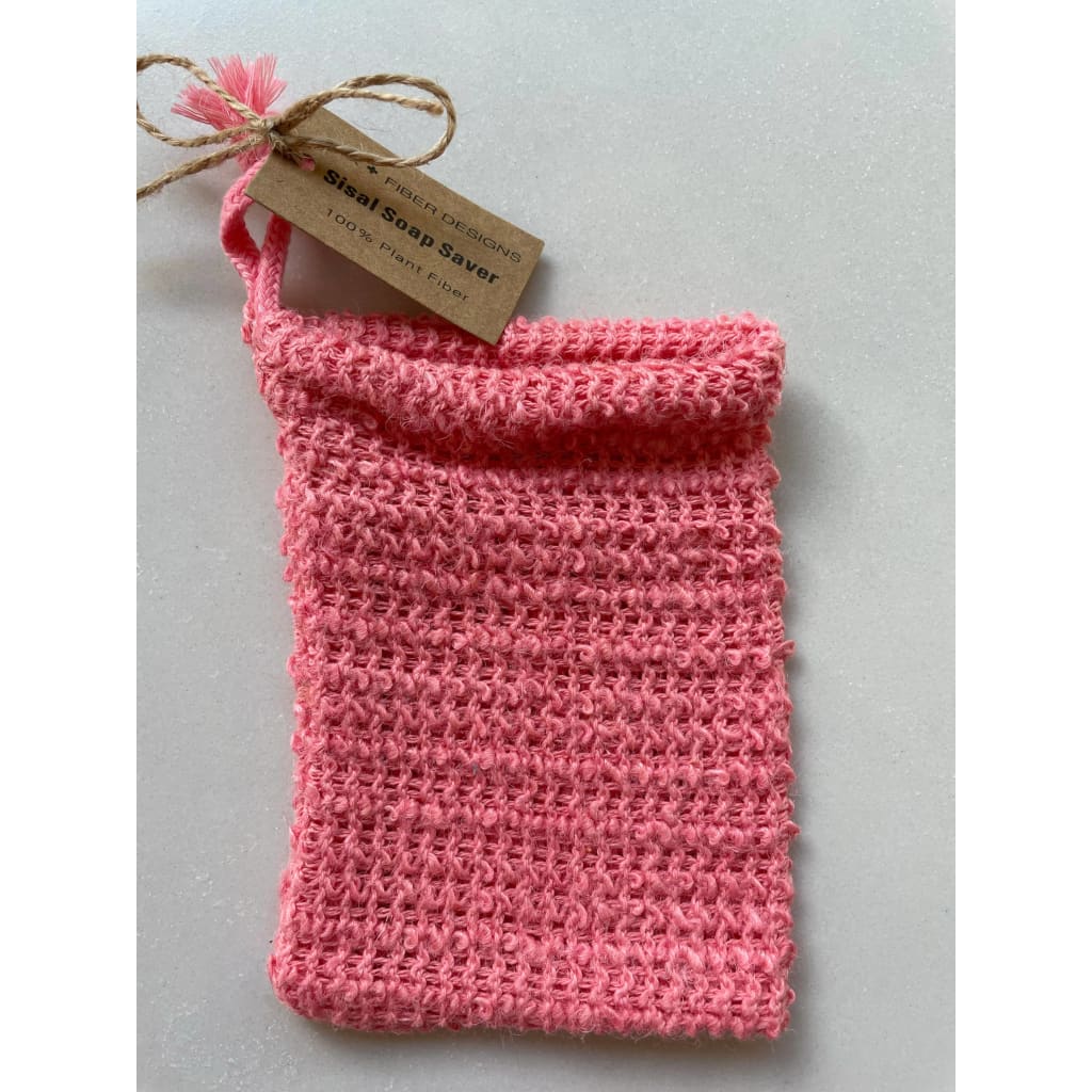 Ink and Fiber Designs - Sisal Soap Saver Bag Colors - Pink -