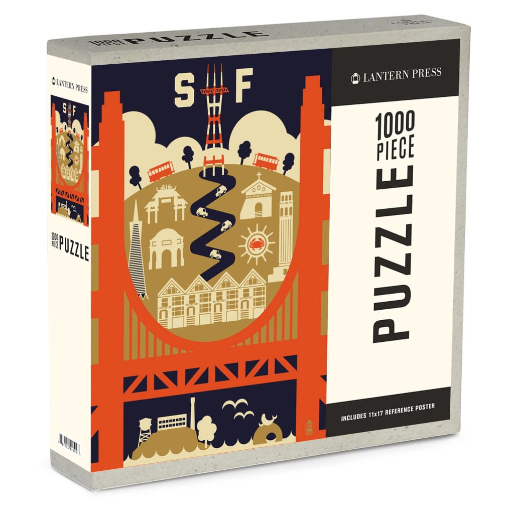 Lantern Press - 1000 Piece Puzzle San Francisco California -