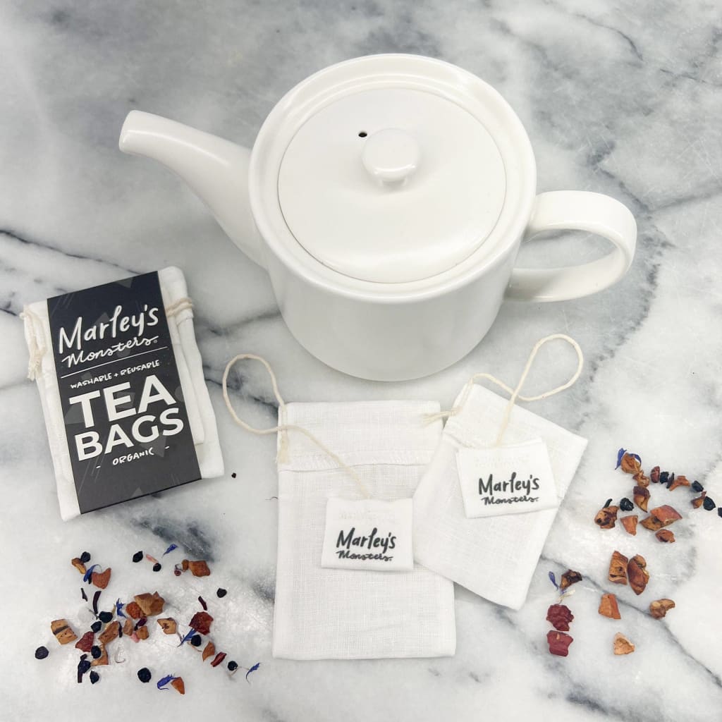 REUSABLE TEA BAGS: Organic Linen - Set of 2 -  Tilth & Oak