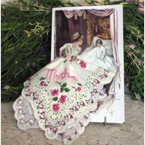 Moments in Thyme - Mother and Child Hanky Card - Greeting & 