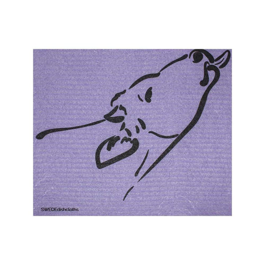 SWEDEdishcloths - Swedish Dishcloth Cow Silhouette on Purple